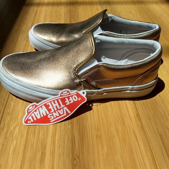 vans muted metallic slip on